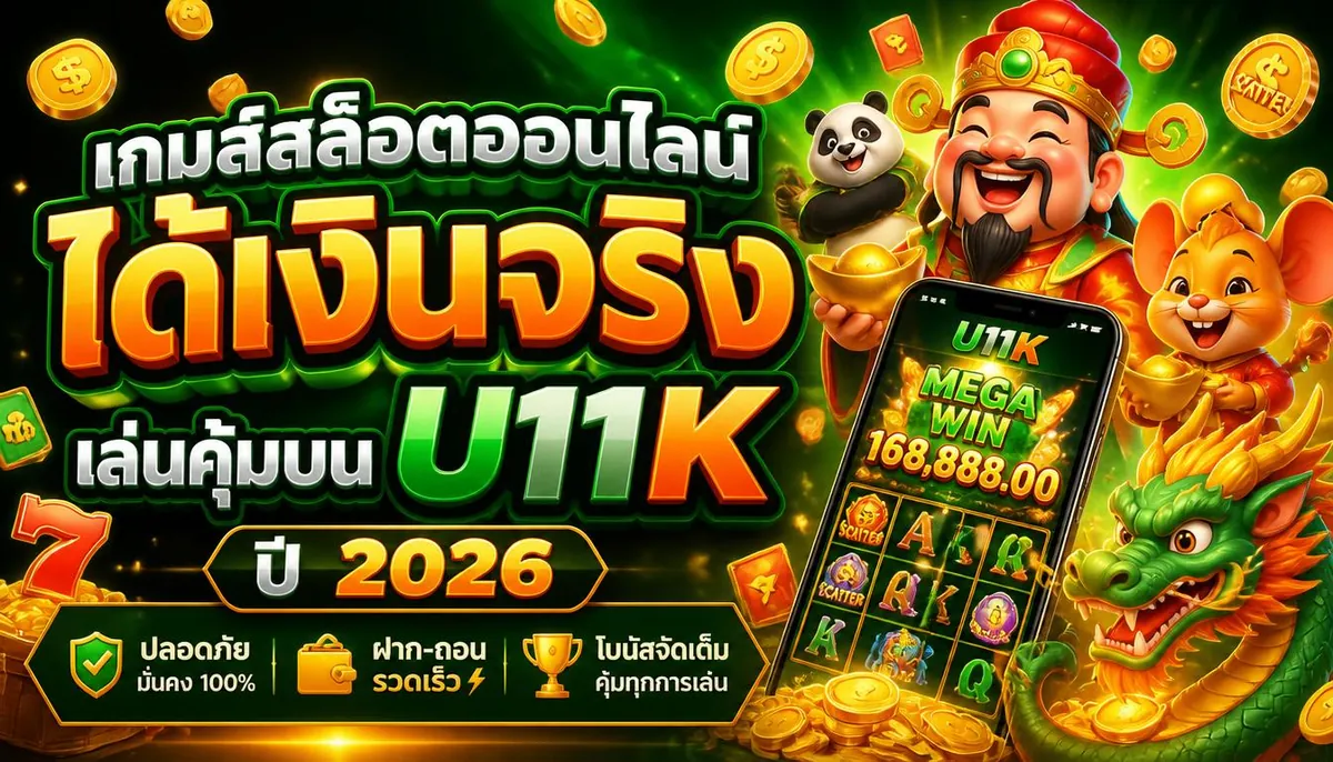 เกมส์สล็อตออนไลน์ได้เงินจริง เล่นคุ้มบน u11k ปี 2026